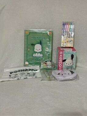 Pochacco Bundle #6 Sticky Notes, Bags, Pens, Hair Clip, Pouch & More